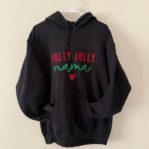 Black 'Holly Jolly Mama' Hoodie